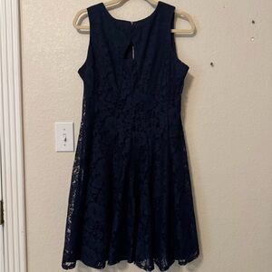 Danny & Nicole Navy Lace Dress